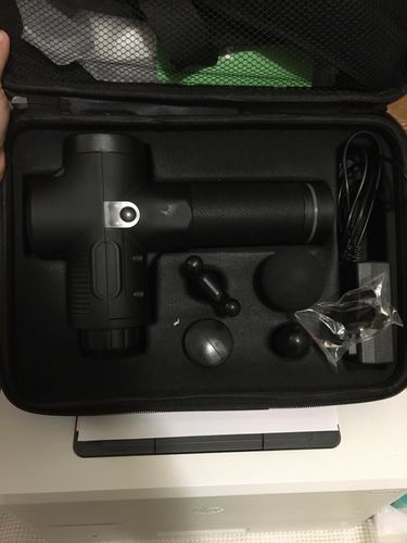 Customer photo review of LCD Display Touch Screen 20-Speed 4 Heads Massage Gun