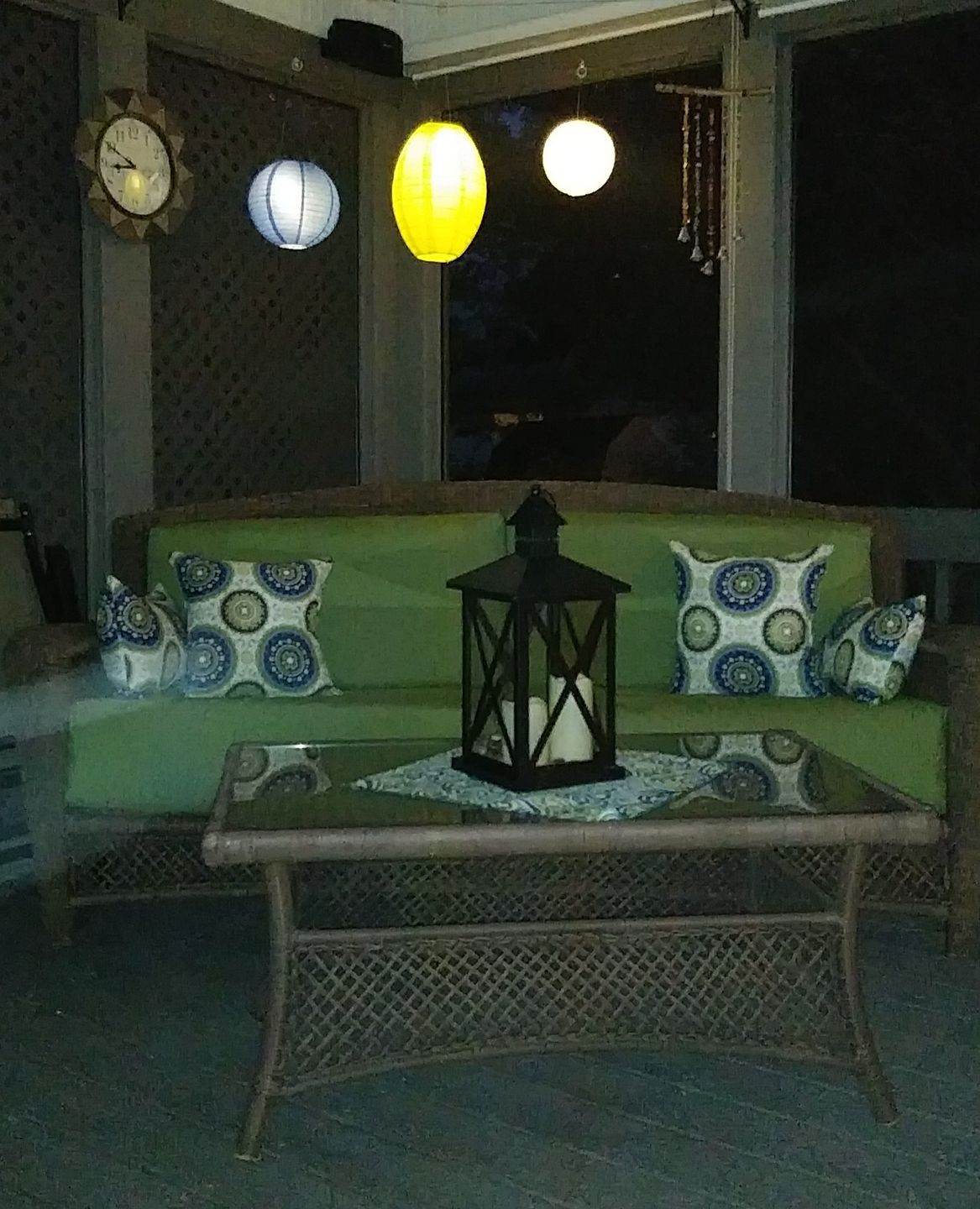 Customer photo review of 3-Pack Kit w/ Remote Control Warm White 12-LED Omni360 Omni-Directional Lantern Light, Hanging / Table Top (Battery Powered)