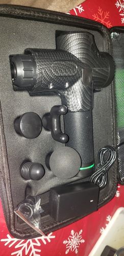 Customer photo review of LCD Display Touch Screen 20-Speed 4 Heads Massage Gun