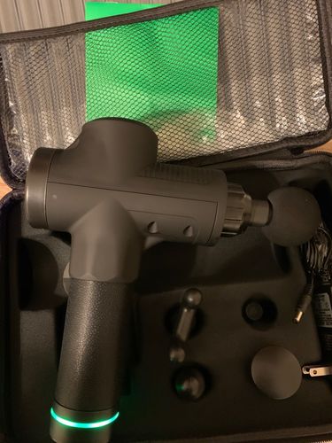 Customer photo review of LCD Display Touch Screen 20-Speed 4 Heads Massage Gun