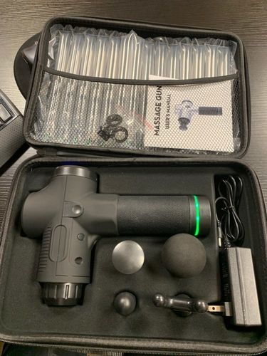 Customer photo review of LCD Display Touch Screen 20-Speed 4 Heads Massage Gun