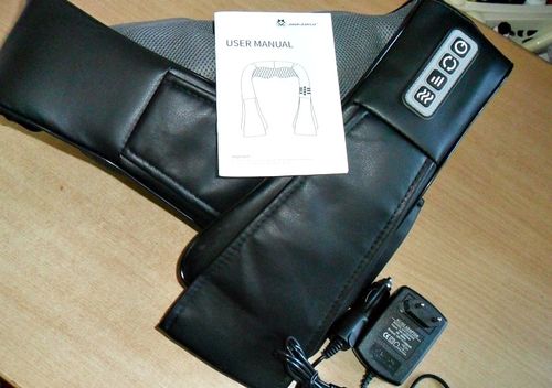 Customer photo review of Vibration Neck & Shoulder U-Shape Massager with Heat - Home and Car Use