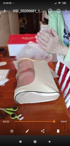 Customer photo review of Upgraded 6 Buttons Infrared Heating Neck & Shoulder Shiatsu Massage Pillow - Multi Function