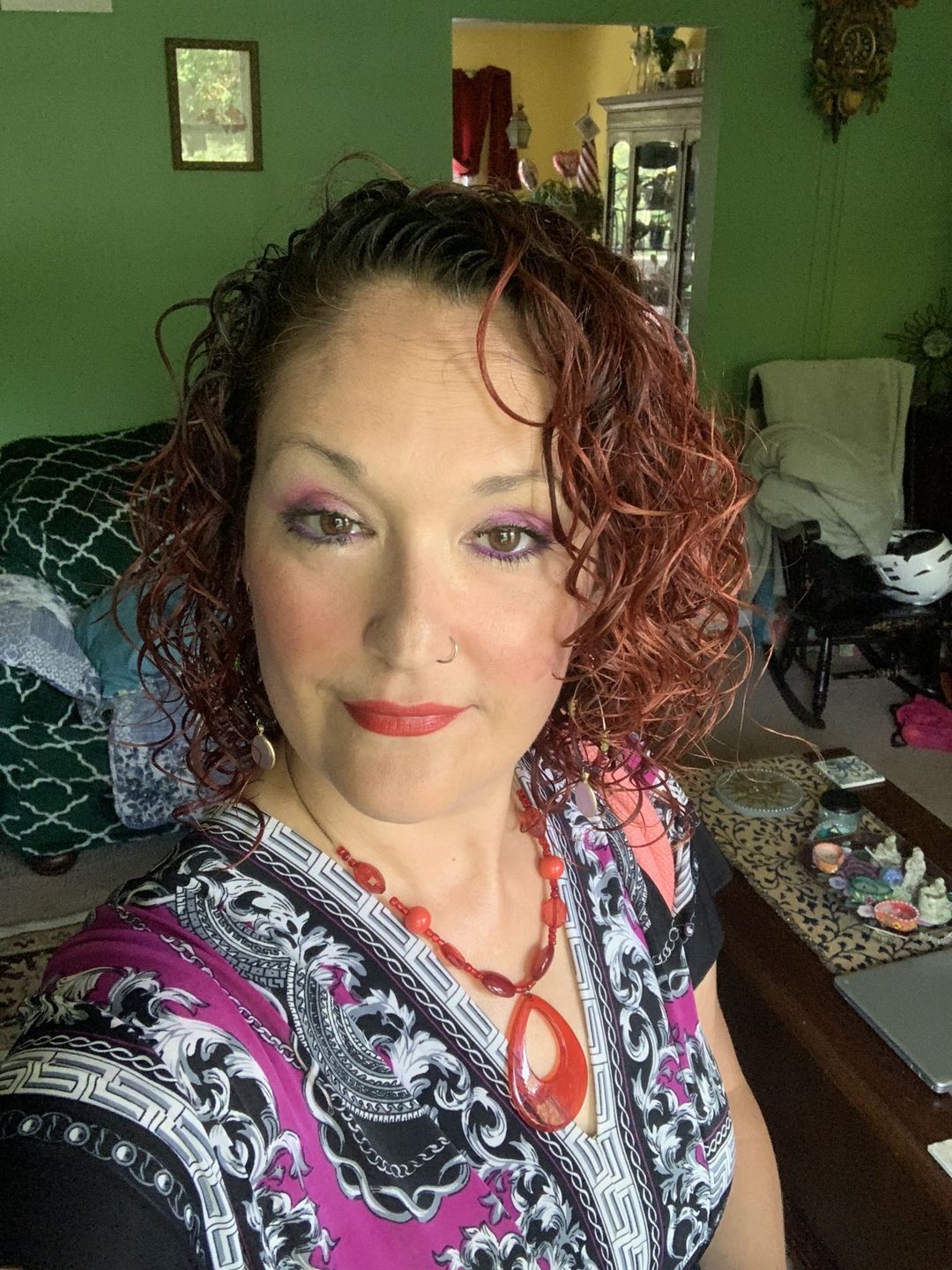 Customer photo review of Hair Growth Serum for Curly Hair with Organic Castor Oil for Strengthening and Vanilla Berry Fragrance