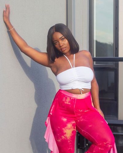 Customer photo review of Sexy Mesh Printing Swimsuit Two-piece Set