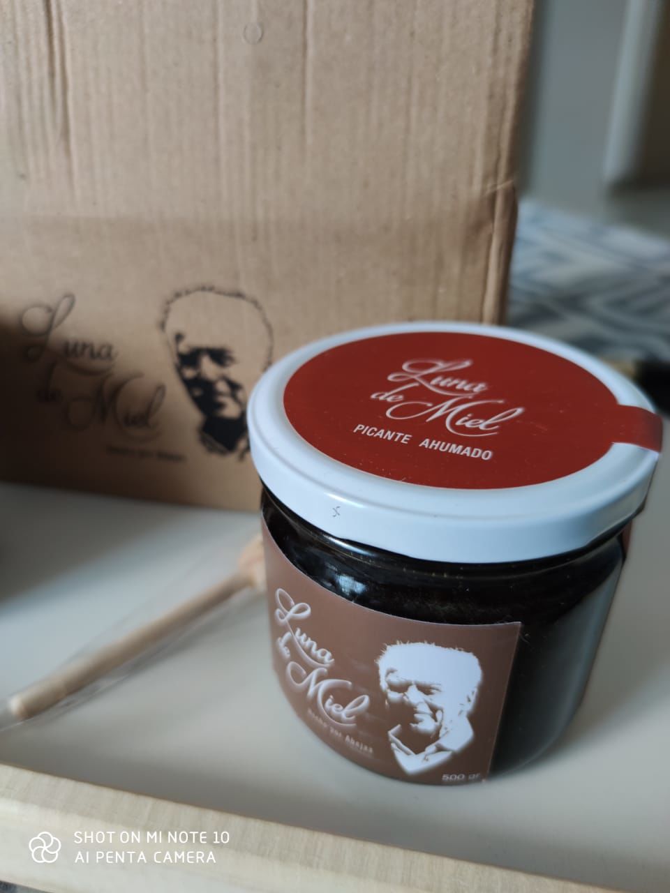 Customer photo review of Miel Picante Ahumada 500g