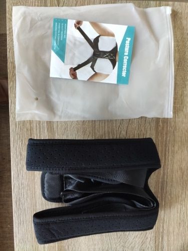 Customer photo review of Adjustable Back Posture Brace Clavicle Support Posture Corrector and Pain Relief