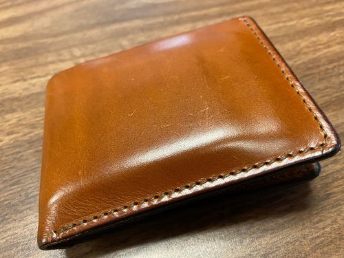Customer photo review of No.55 | 'Buck Brown' Men's Leather Bill Fold Wallet