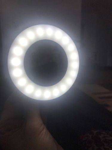 Customer photo review of Updated LED Selfie Phone Ring Light for iPhone Android - Youtube Vlog Light Enhancing