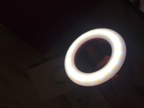 Customer photo review of Updated LED Selfie Phone Ring Light for iPhone Android - Youtube Vlog Light Enhancing