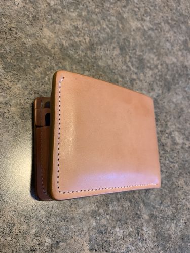 Customer photo review of No.55 | 'Natural Oak' Men's Leather Bill Fold Wallet
