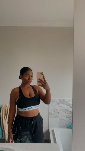 Customer photo review of Logo Bralette