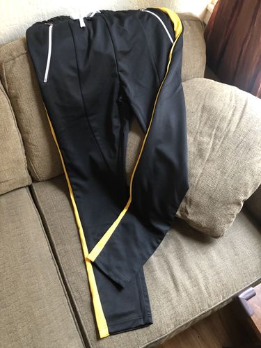 Customer photo review of Solid One Stripe Track Pants Black - Black (100-400)