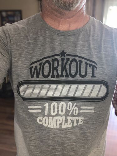 Customer photo review of Workout Complete - Men's Sweat Activated T-Shirt