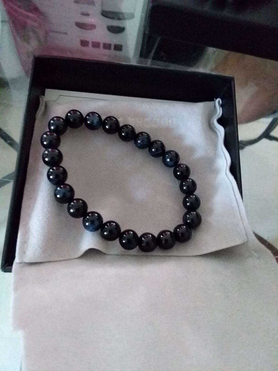 Customer photo review of Blue-Tigers-Eye Protection & Wealth Bracelet