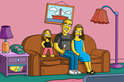 Customer photo review of Le Poster Simpson Personnalisé