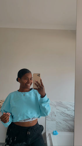 Customer photo review of Adjustable Cropped Jumper