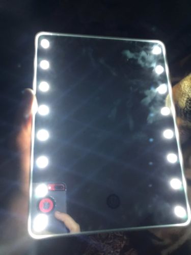 Customer photo review of 16 LEDs Makeup Mirror with Touch Screen and Adjustable Brightness - Battery Operated