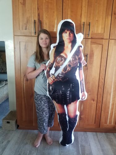 Customer photo review of Create A Custom Human Size Pillow