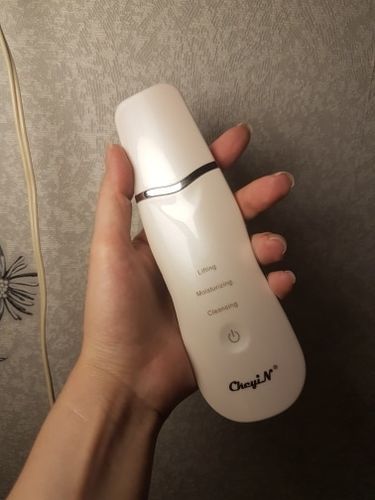 Customer photo review of Electric Ultrasonic Facial Skin Scrubber - Ionic Deep Face Cleaning