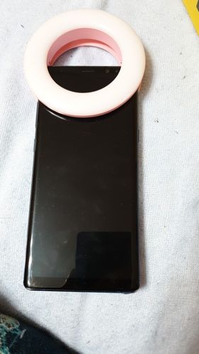 Customer photo review of Updated LED Selfie Phone Ring Light for iPhone Android - Youtube Vlog Light Enhancing