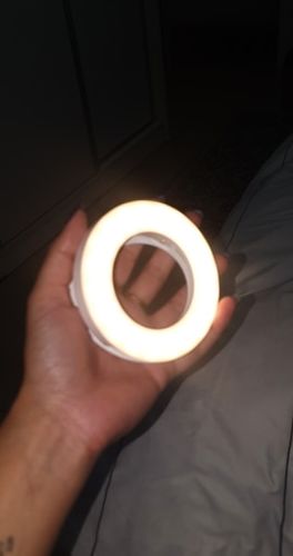 Customer photo review of Updated LED Selfie Phone Ring Light for iPhone Android - Youtube Vlog Light Enhancing