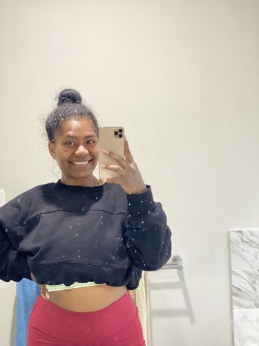 Customer photo review of Adjustable Cropped Jumper