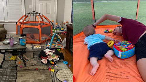 Customer photo review of Pop N' Go® Playpen