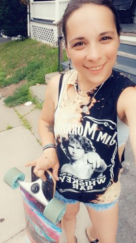 Customer photo review of Gravity Topmount 41" Beach Space Longboard