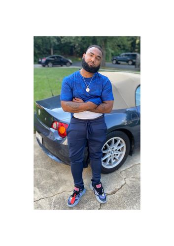 Customer photo review of Solid Track Pants (Navy)