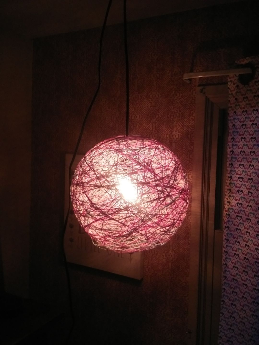 Customer photo review of Single Socket Black Pendant Light Lamp Cord for Lanterns & Light Bulbs, 11 FT