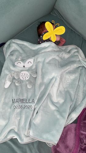 Customer photo review of Personalisierte Babydecken 75x100 cm - Babydecke mit Namen