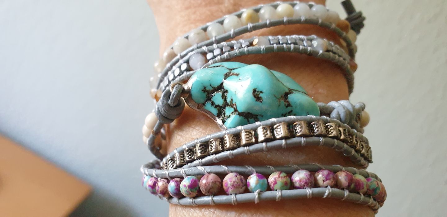 Customer photo review of OPTIMISMUS Wickelarmband Türkis