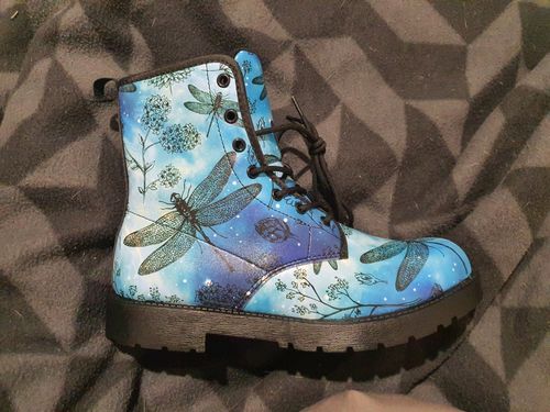 Customer photo review of Galaxy Dragonfly Handcrafted Boots