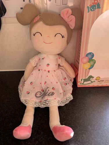 Customer photo review of Personalized Leyadoll (Strawberry) with Gift Bag - 2 Skin Tones