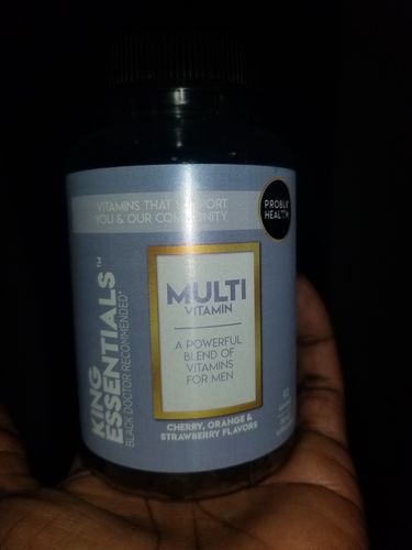 Customer photo review of KING ESSENTIALS- Men's Daily Multi-Vitamin (plant-based) Gummies (45 Day Supply/ .55 Cent A Day) CLICK HERE