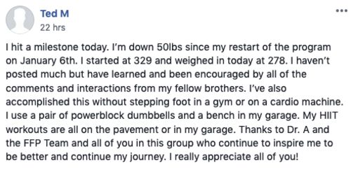 Customer photo review of The Fit Father Membership (LIFETIME ACCESS)