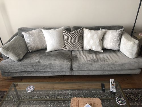Customer photo review of Antelope Gray Pillow Cover