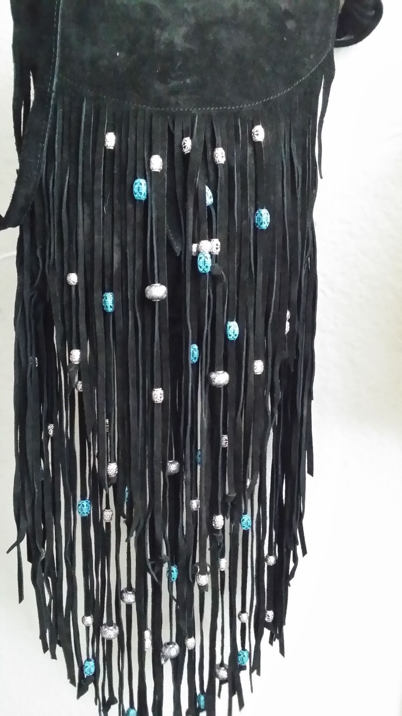 Customer photo review of Fringe Leather Shoulder Bag