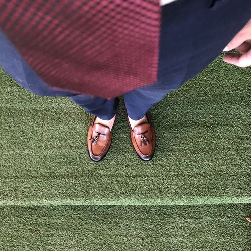 Customer photo review of Tassel Loafer - Cognac Tan (Hand Painted Patina)