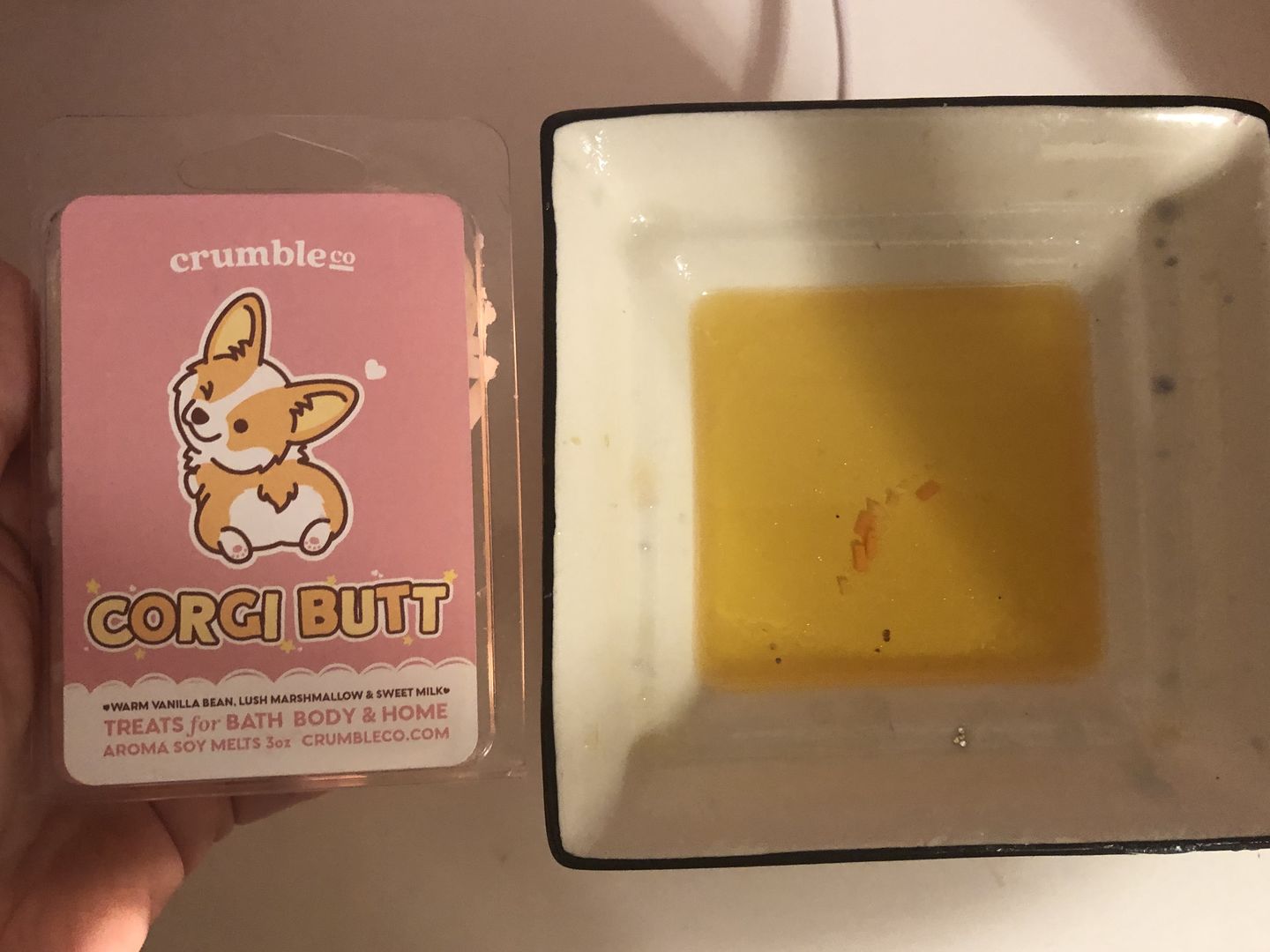 Customer photo review of Corgi Butt Wax Melts