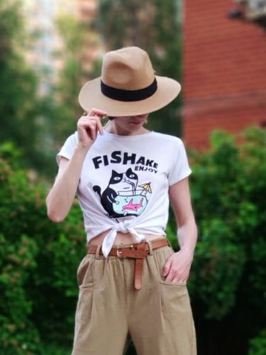 Customer photo review of The Calypso Panama Straw Hat