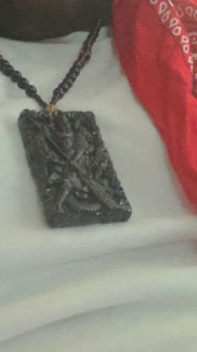 Customer photo review of God Of Gangsters Guan Yu Dragon Pendant Necklace