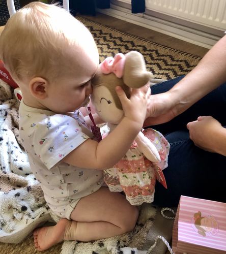 Customer photo review of Personalized Gloveleya Spring Girl Doll With Gift Bag - 5 Colors