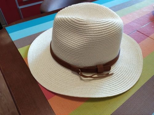 Customer photo review of The Calypso Panama Straw Hat