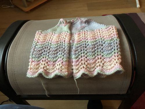 Customer photo review of Baby Mystery Knitting Box