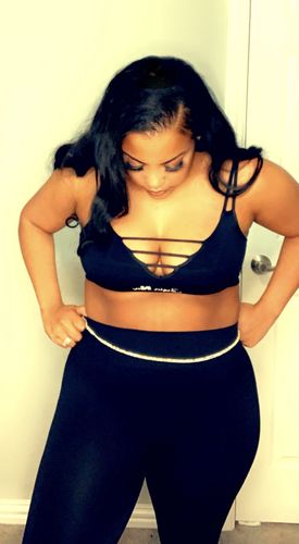 Customer photo review of Tara Black Classy Double Strapped Bralette Set