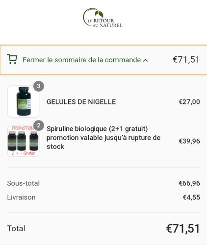 Customer photo review of Spiruline biologique (2+1 gratuit) promotion valable jusqu’à rupture de stock