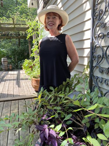 Customer photo review of Joseph Ribkoff Round Neck Sleeveless Camisole 201328 NEW