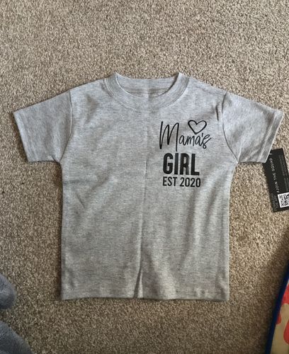 Customer photo review of Personalised Mama / Girl / Boy Established Mum & Kid Matching Tees (MRK X)